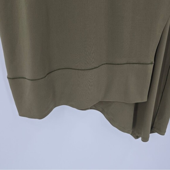 Eva Varro Slinky Tunic Top Asymmetrical Hem Layered Lagenlook Artsy Green - Picture 8 of 14